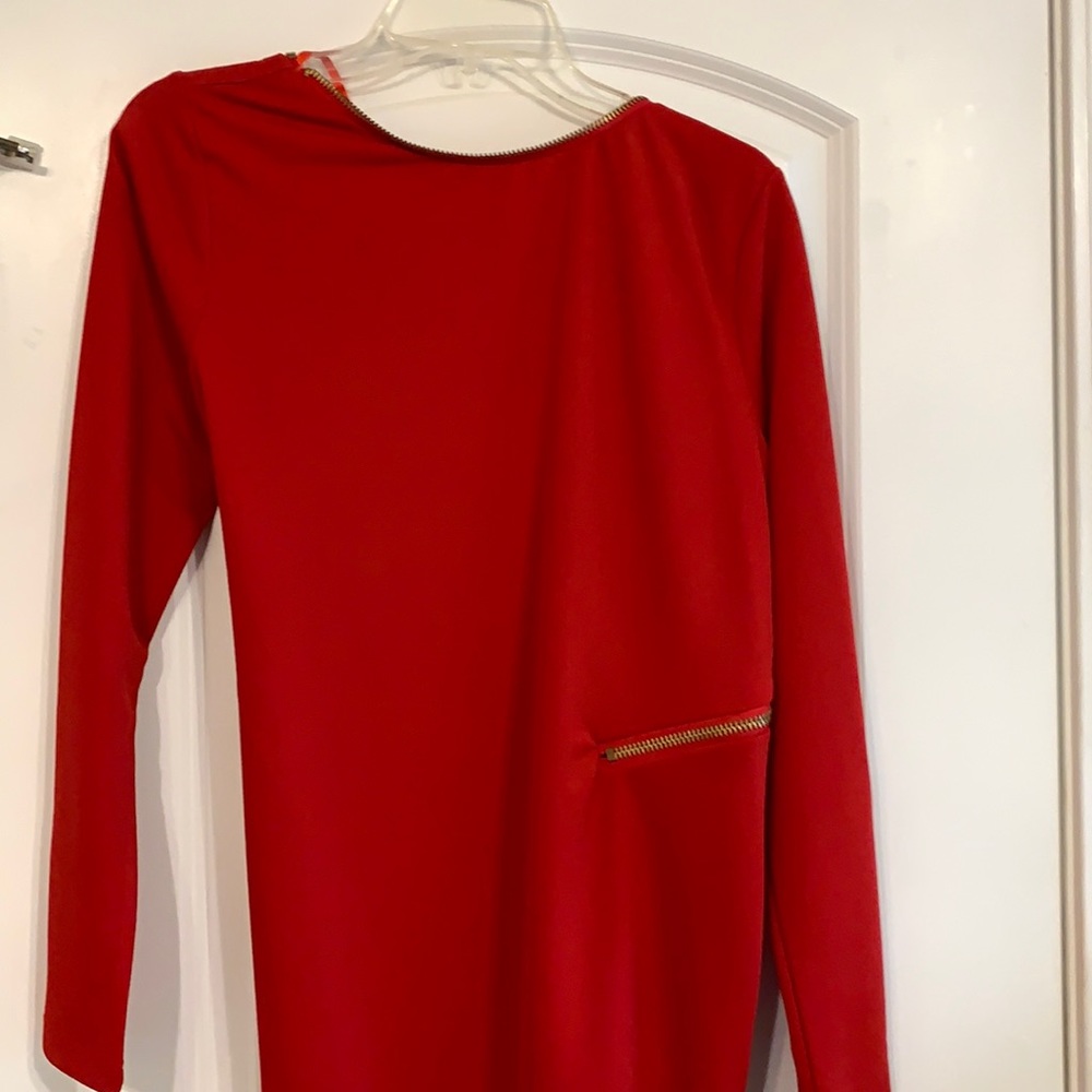 Red Zipper Dress